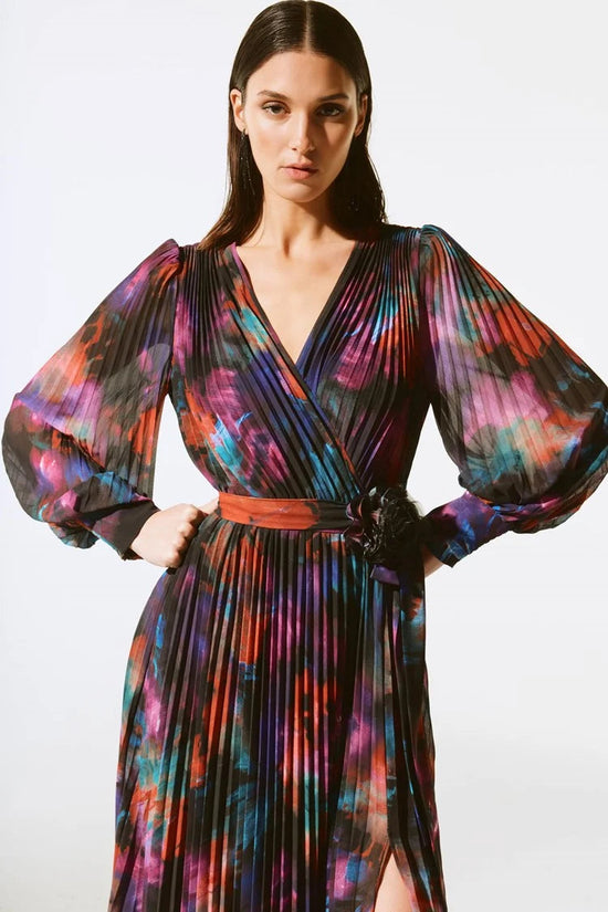 Joseph Ribkoff pleated midi dress 243770X