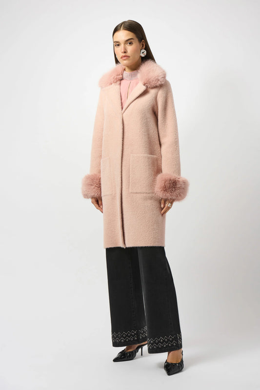 Joseph Ribkoff coat with faux fur trim 243923