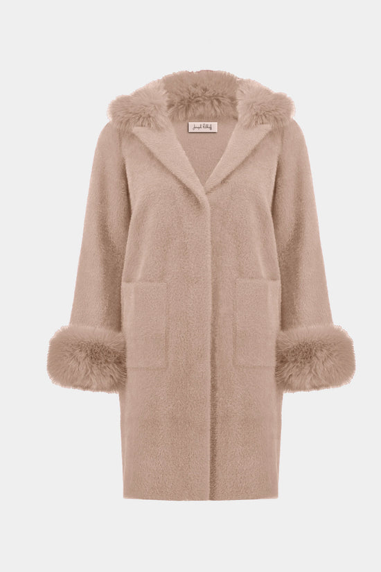 Joseph Ribkoff coat with faux fur trim 243923