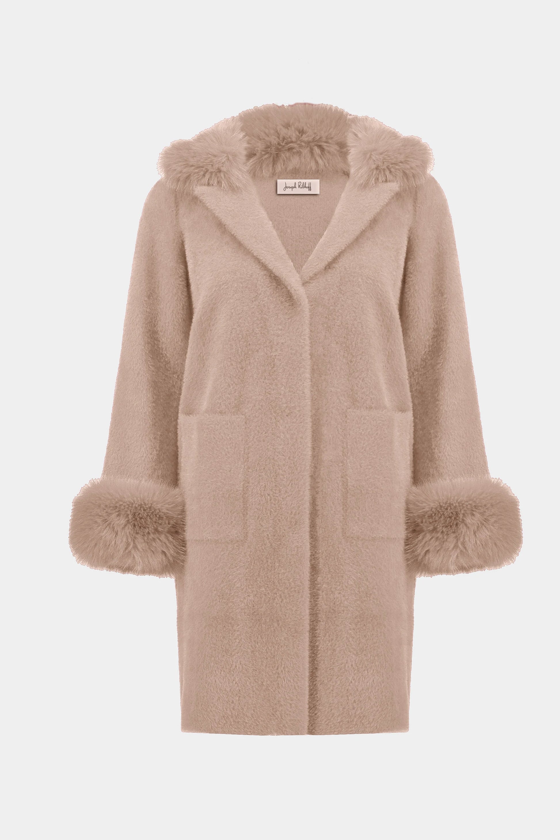 Joseph Ribkoff coat with faux fur trim 243923