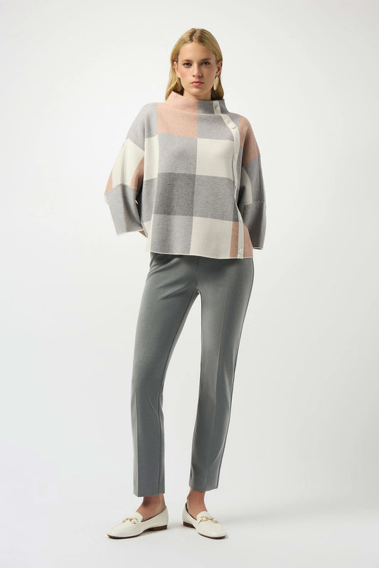 Joseph Ribkoff plaid jacquard check sweater 243948