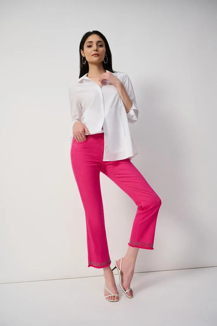Joseph Ribkoff frayed hem jeans 243964