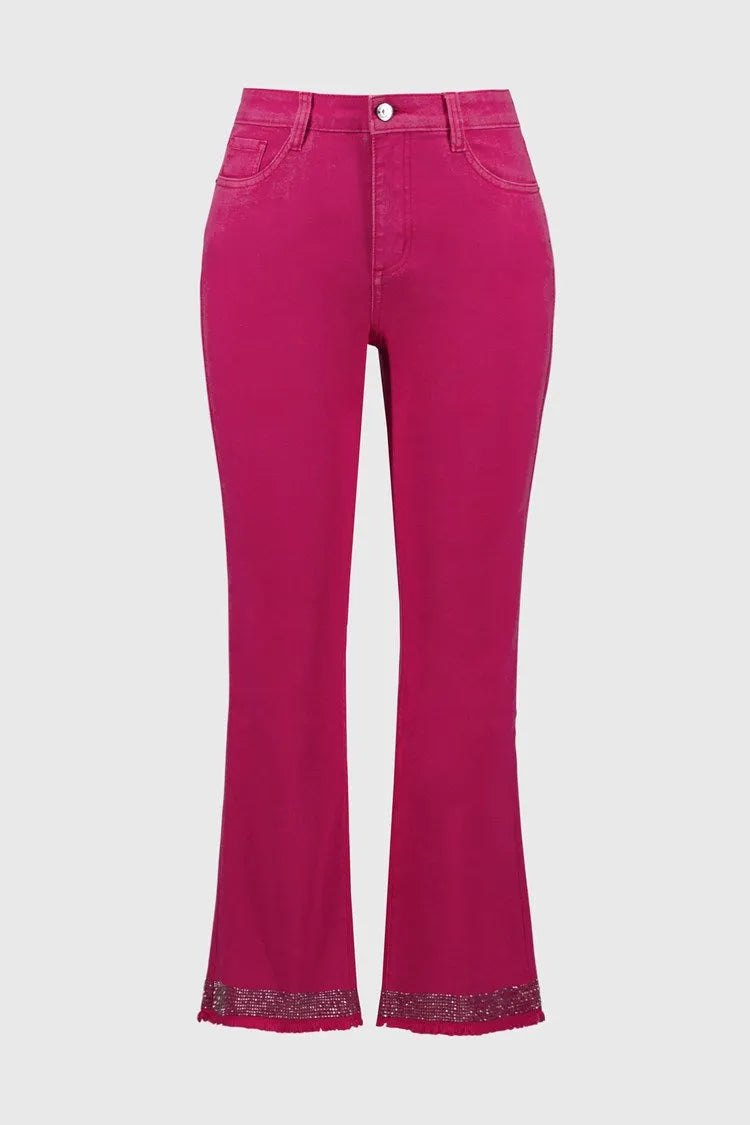 Joseph Ribkoff frayed hem jeans 243964