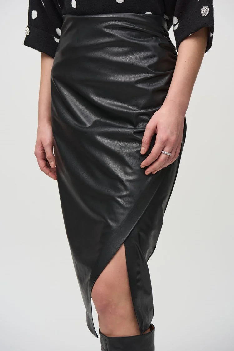Joseph Ribkoff faux leather pencil skirt