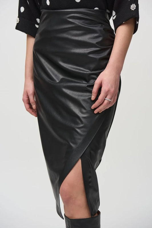Joseph Ribkoff faux leather pencil skirt