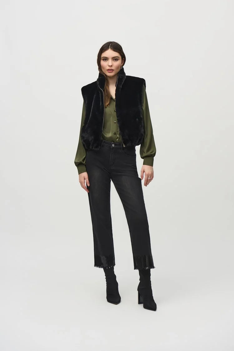 Joseph Ribkoff faux fur gilet