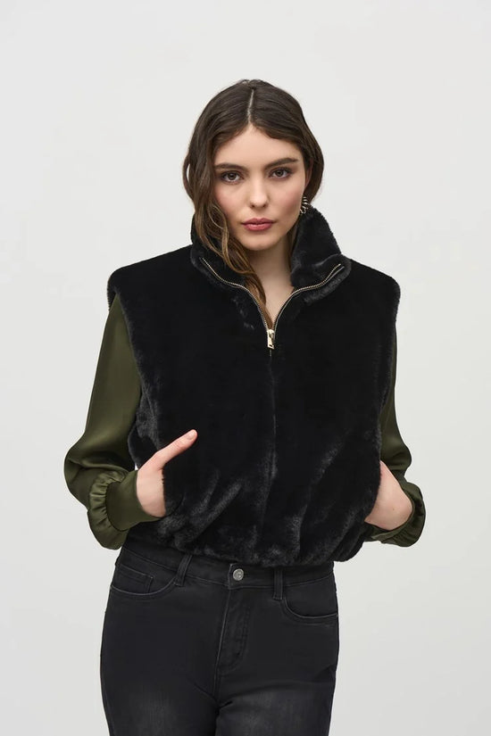 Joseph Ribkoff faux fur gilet