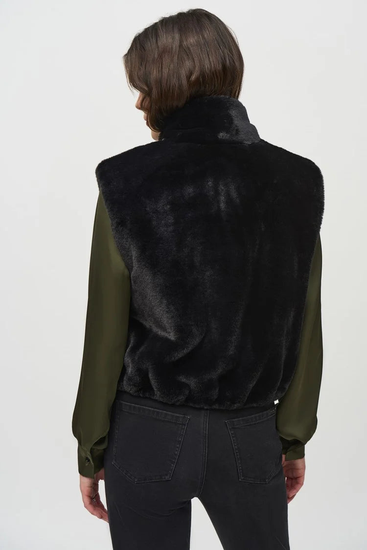 Joseph Ribkoff faux fur gilet