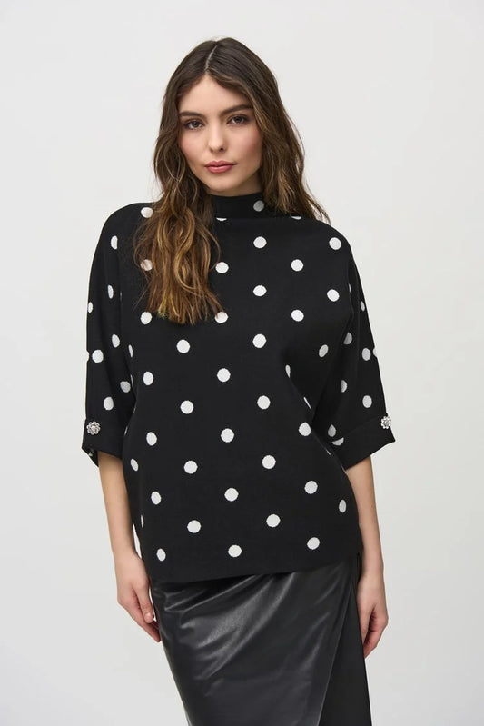 Joseph Ribkoff dot print top 244936