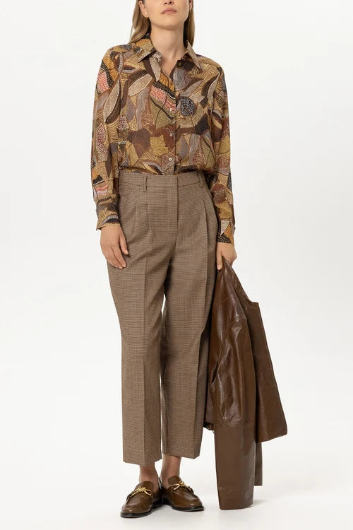 Luisa Cerano Ethnic Print Shirt Blouse