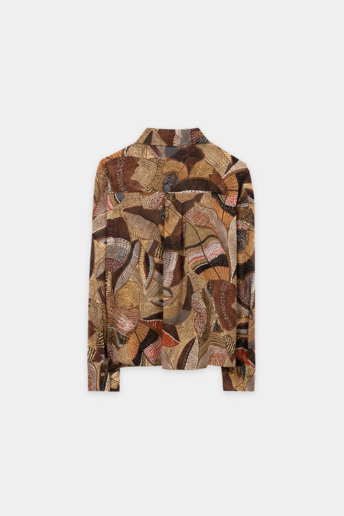 Luisa Cerano Ethnic Print Shirt Blouse