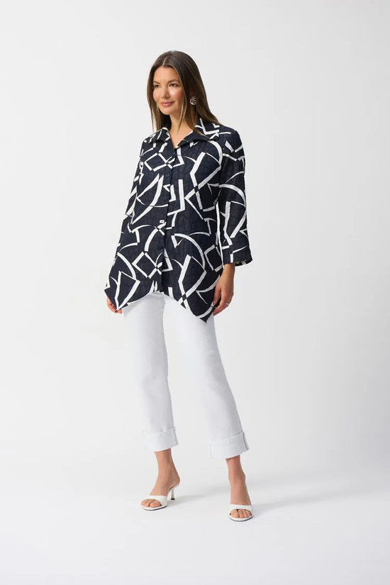 Joseph Ribkoff abstract print jacket