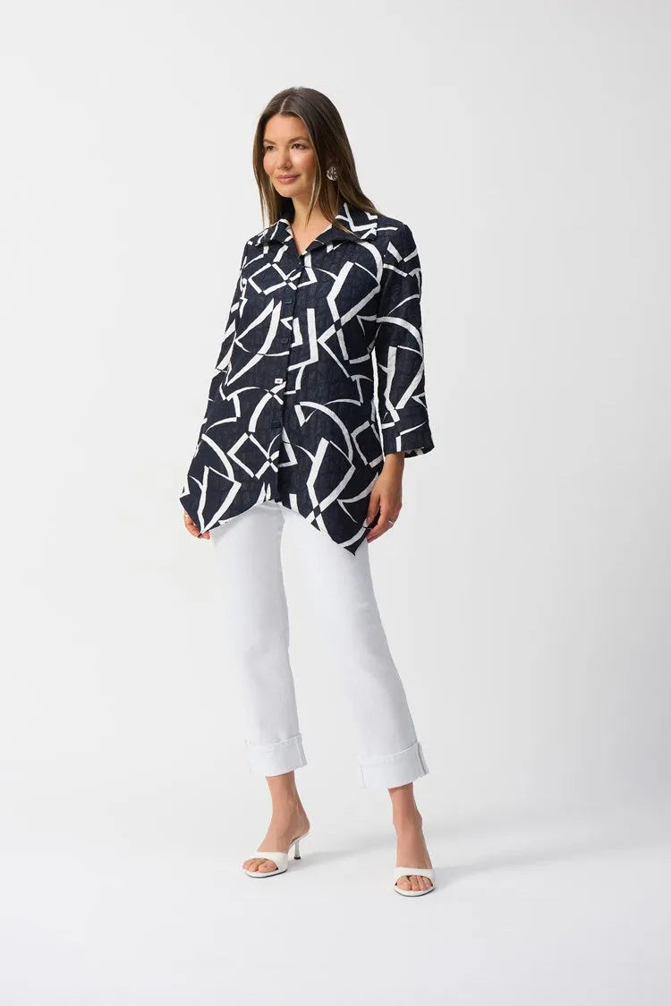 Joseph Ribkoff abstract print jacket