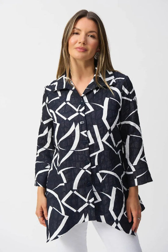 Joseph Ribkoff abstract print jacket
