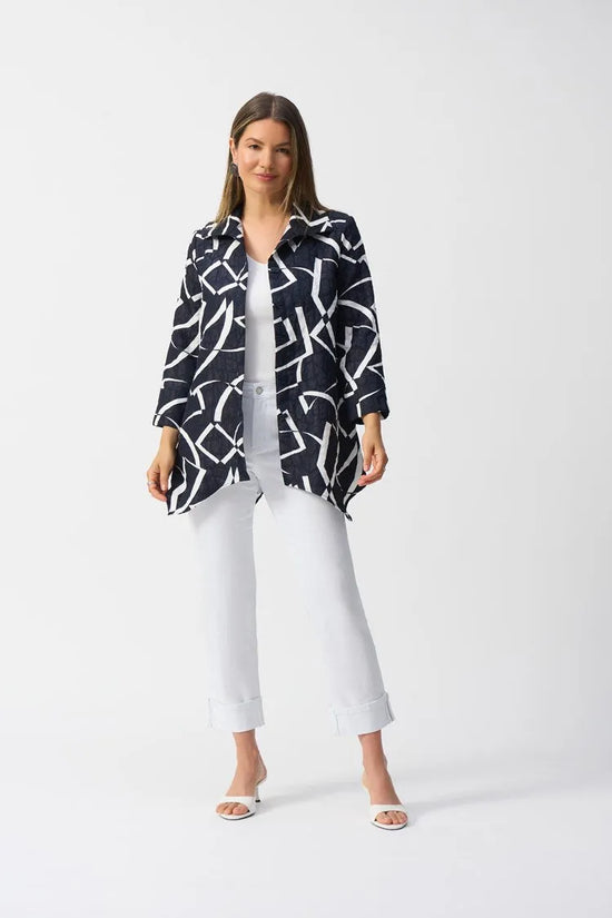 Joseph Ribkoff abstract print jacket