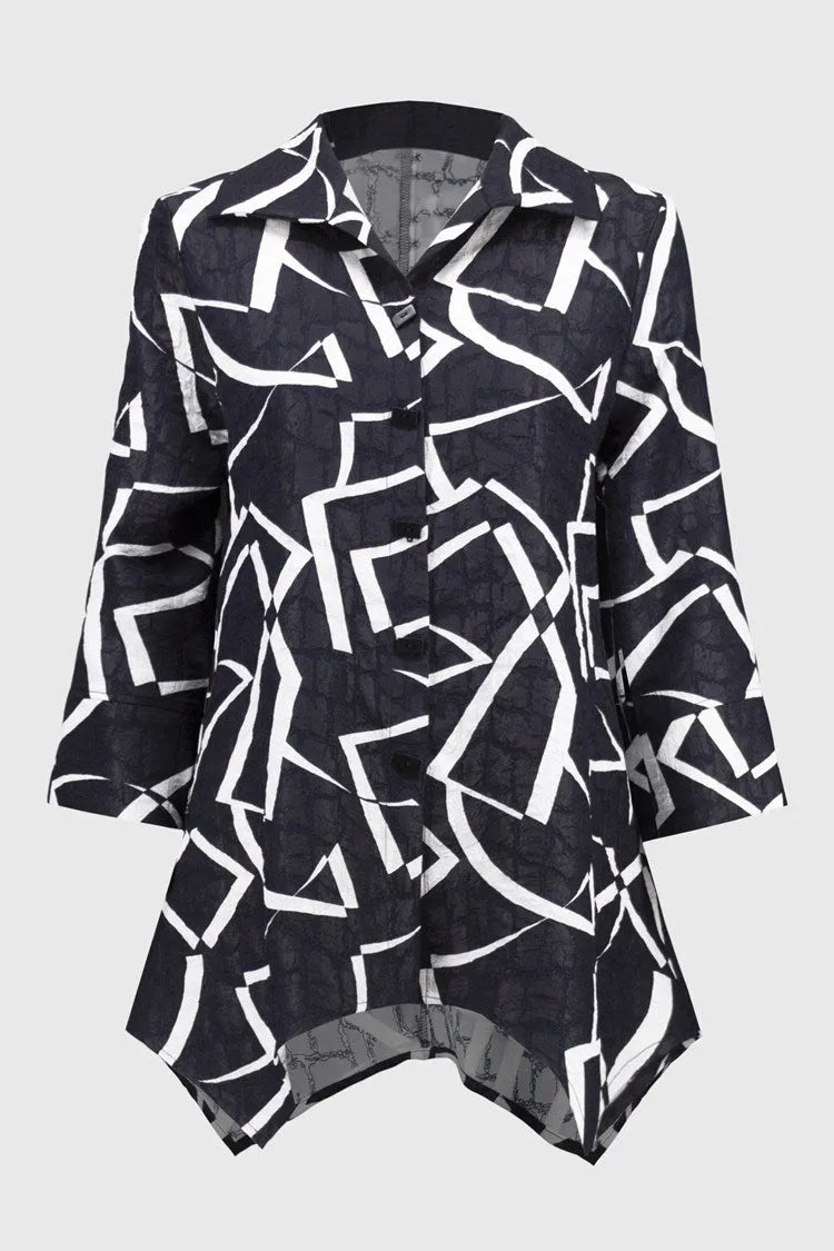 Joseph Ribkoff abstract print jacket