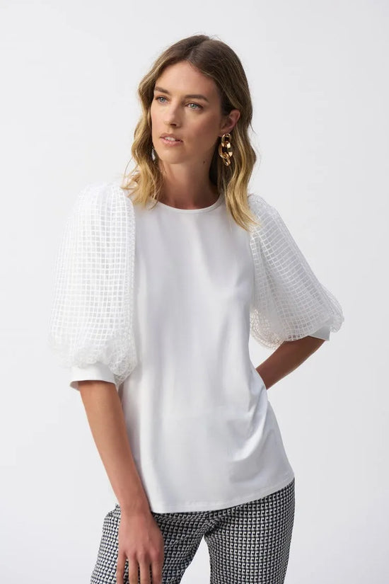 Joseph Ribkoff puff sleeve top 251097