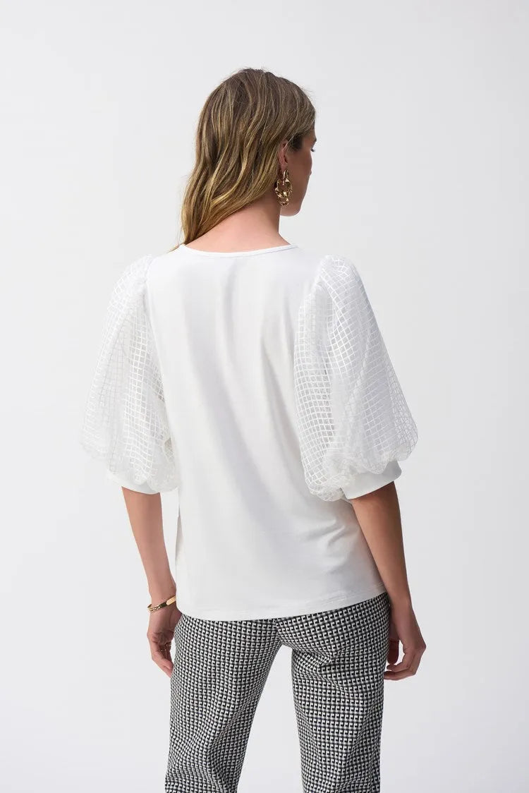 Joseph Ribkoff puff sleeve top 251097
