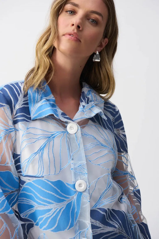 Joseph Ribkoff leaf print jacket 251135