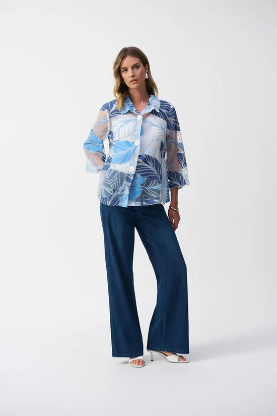 Joseph Ribkoff leaf print jacket 251135