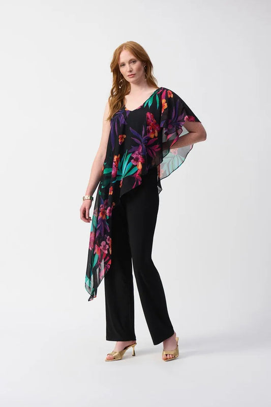 Joseph Ribkoff chiffon overlay jumpsuit 251152