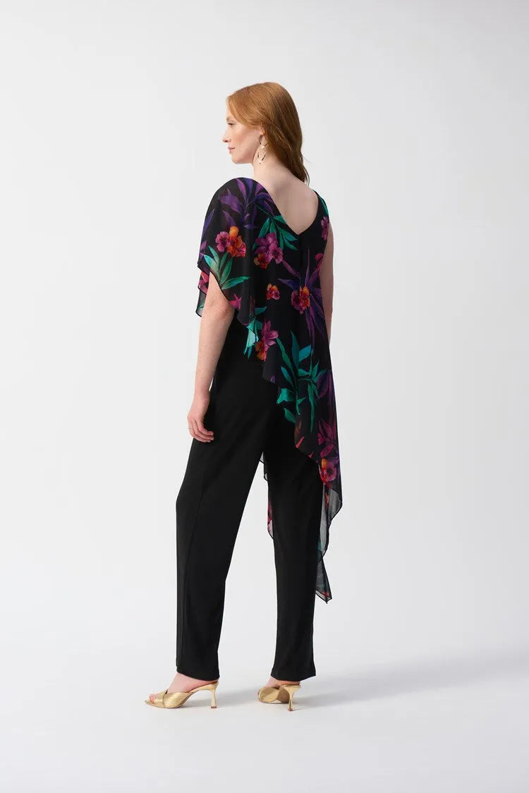Joseph Ribkoff chiffon overlay jumpsuit 251152