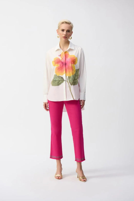 Joseph Ribkoff embroidered flower shirt 251938