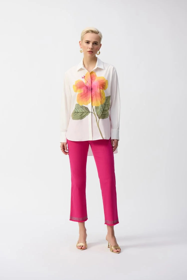 Joseph Ribkoff embroidered flower shirt 251938