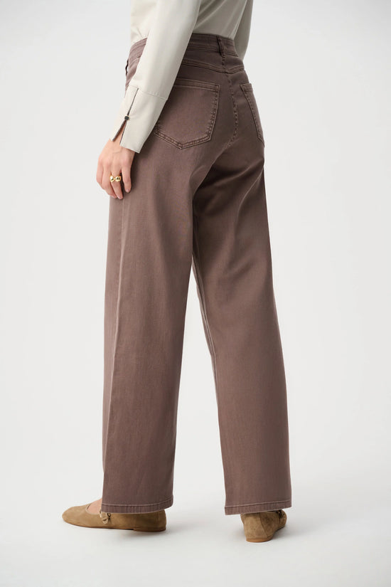Joseph Ribkoff Mink Classic Wide-Leg Stretch Jeans