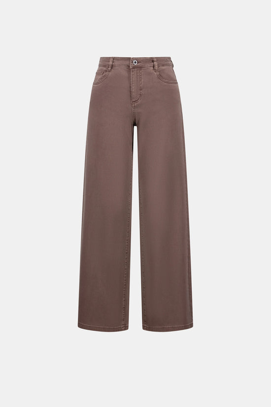 Joseph Ribkoff Mink Classic Wide-Leg Stretch Jeans