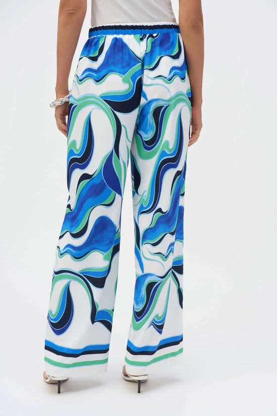 Joseph Ribkoff abstract print wide leg trousers 252084