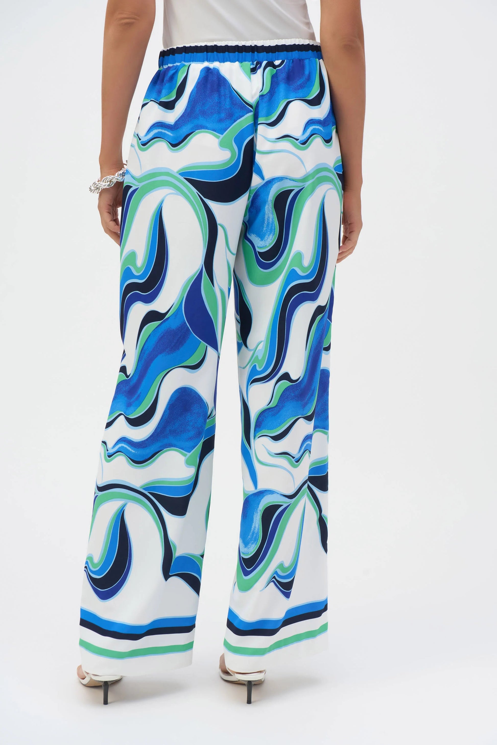 Joseph Ribkoff abstract print wide leg trousers 252084
