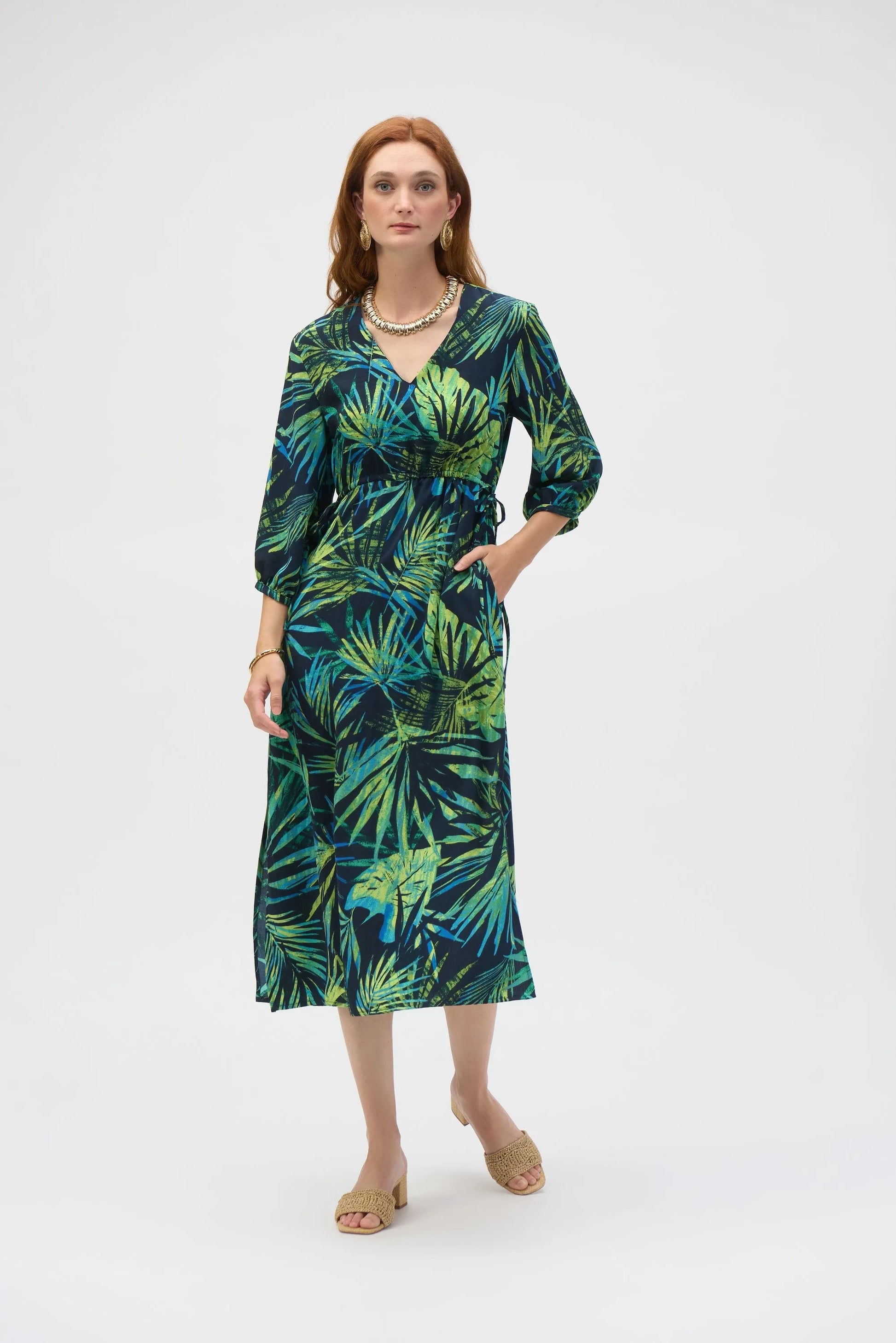 Joseph Ribkoff tropical print dress 252185