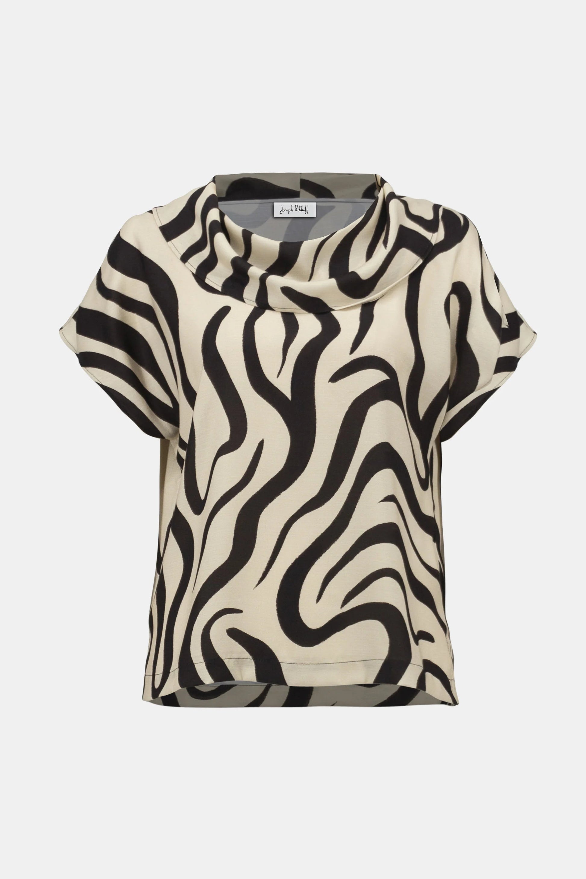 Joseph Ribkoff abstract print cowl neck top 252212