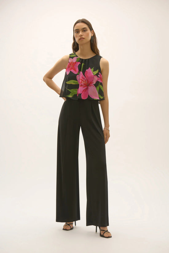 Joseph Ribkoff chiffon wide leg jumpsuit 252704