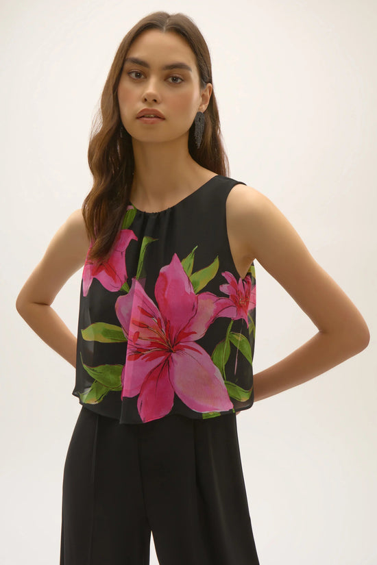 Joseph Ribkoff chiffon wide leg jumpsuit 252704
