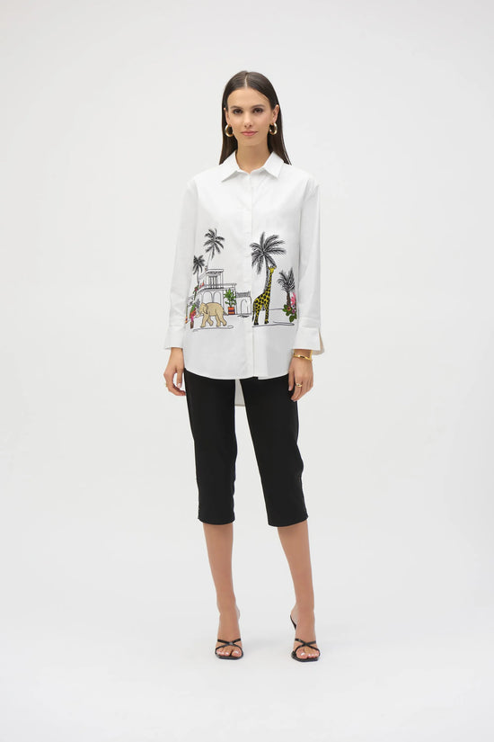 Joseph Ribkoff animal scene print shirt 252930