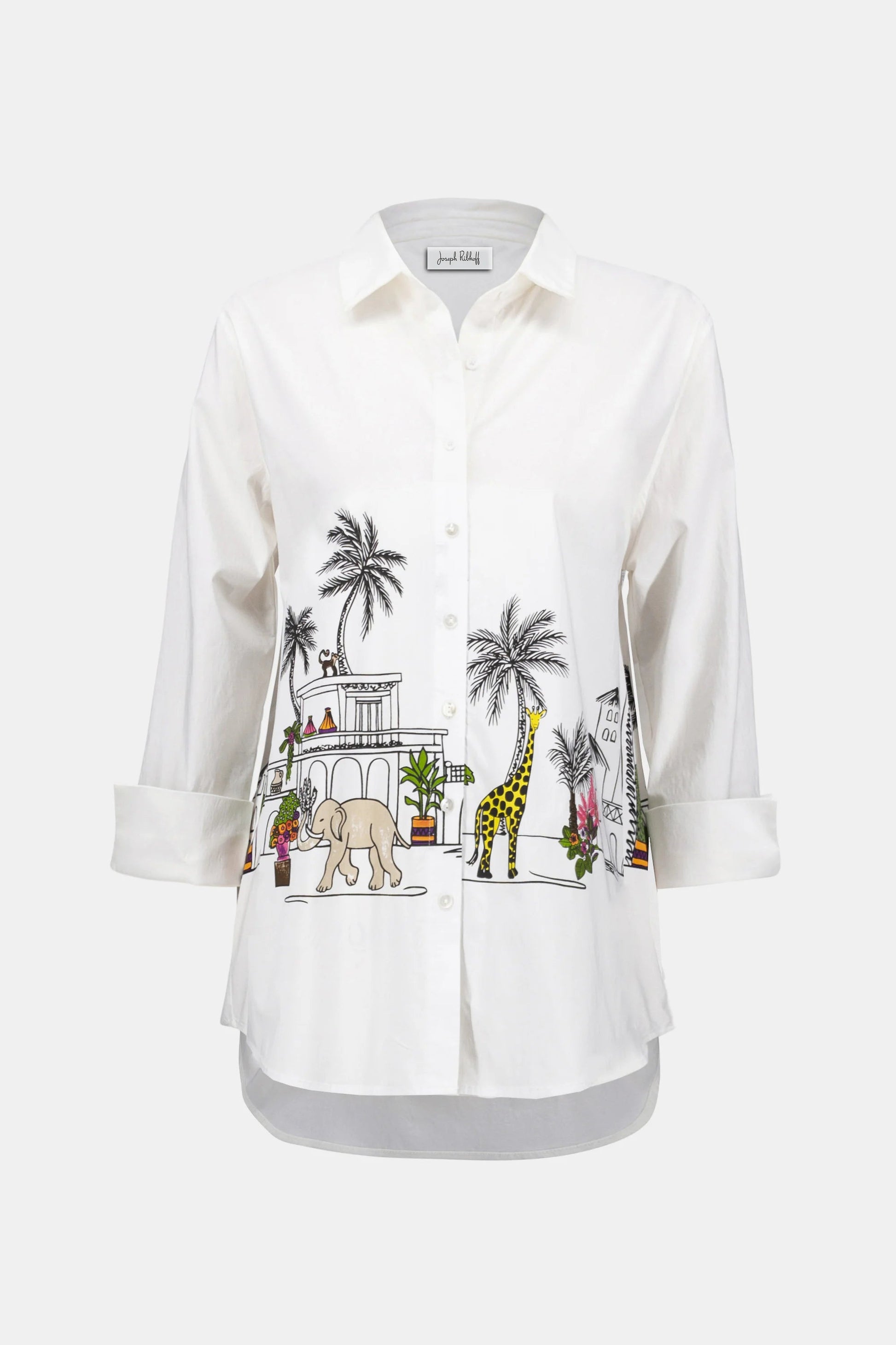Joseph Ribkoff animal scene print shirt 252930