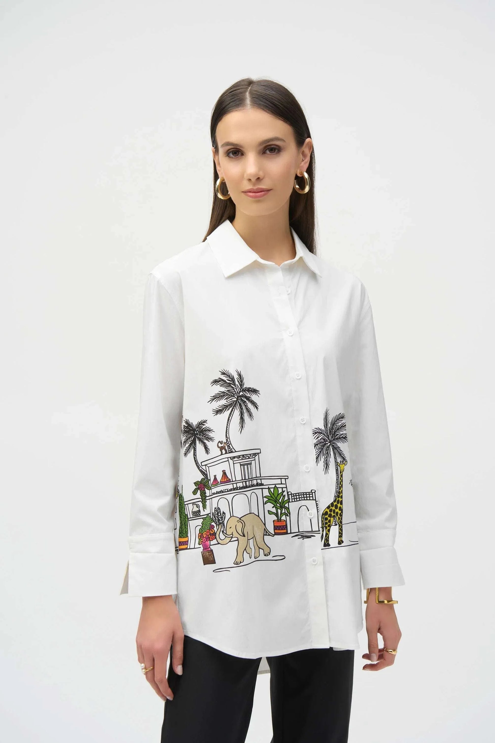 Joseph Ribkoff animal scene print shirt 252930