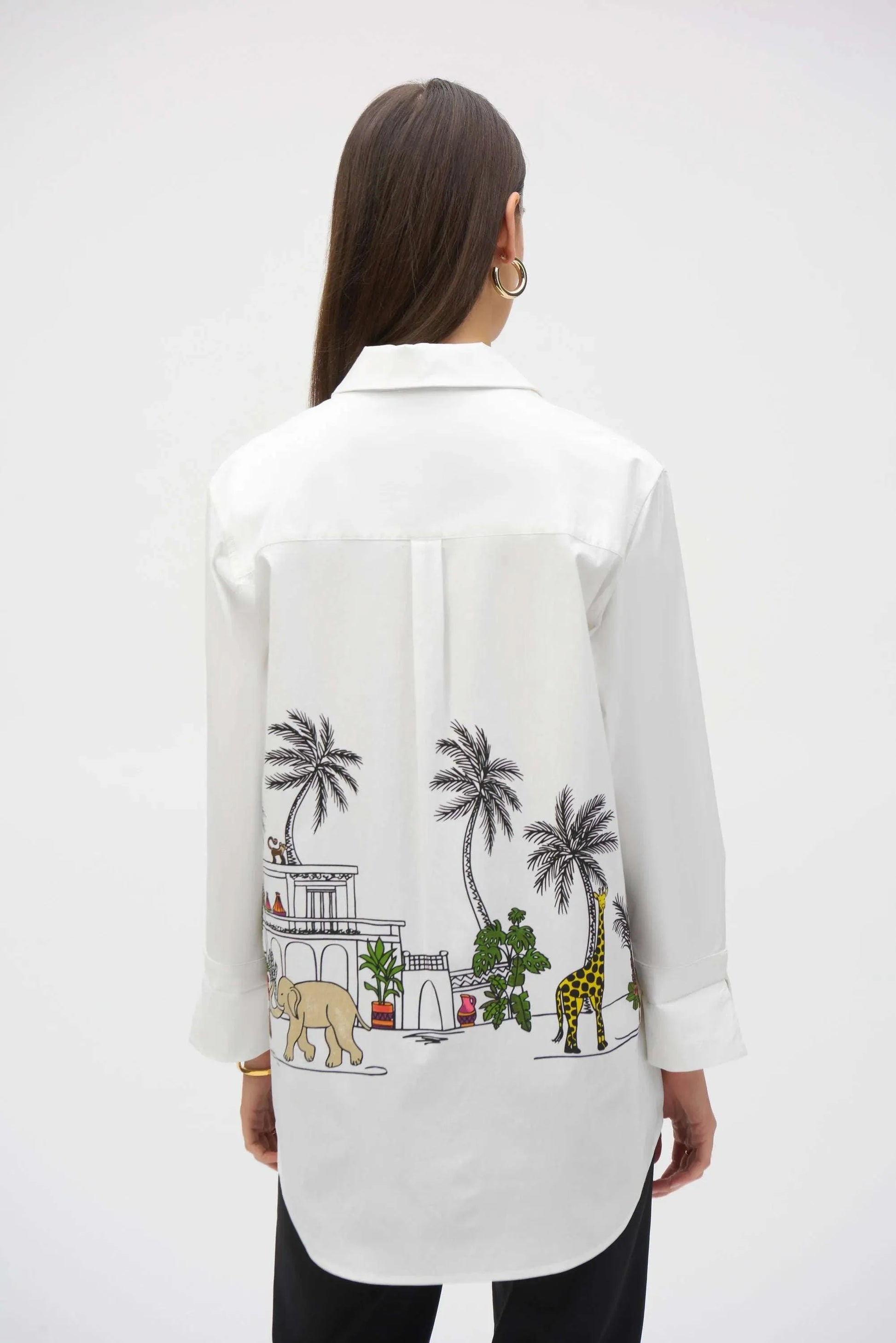 Joseph Ribkoff animal scene print shirt 252930