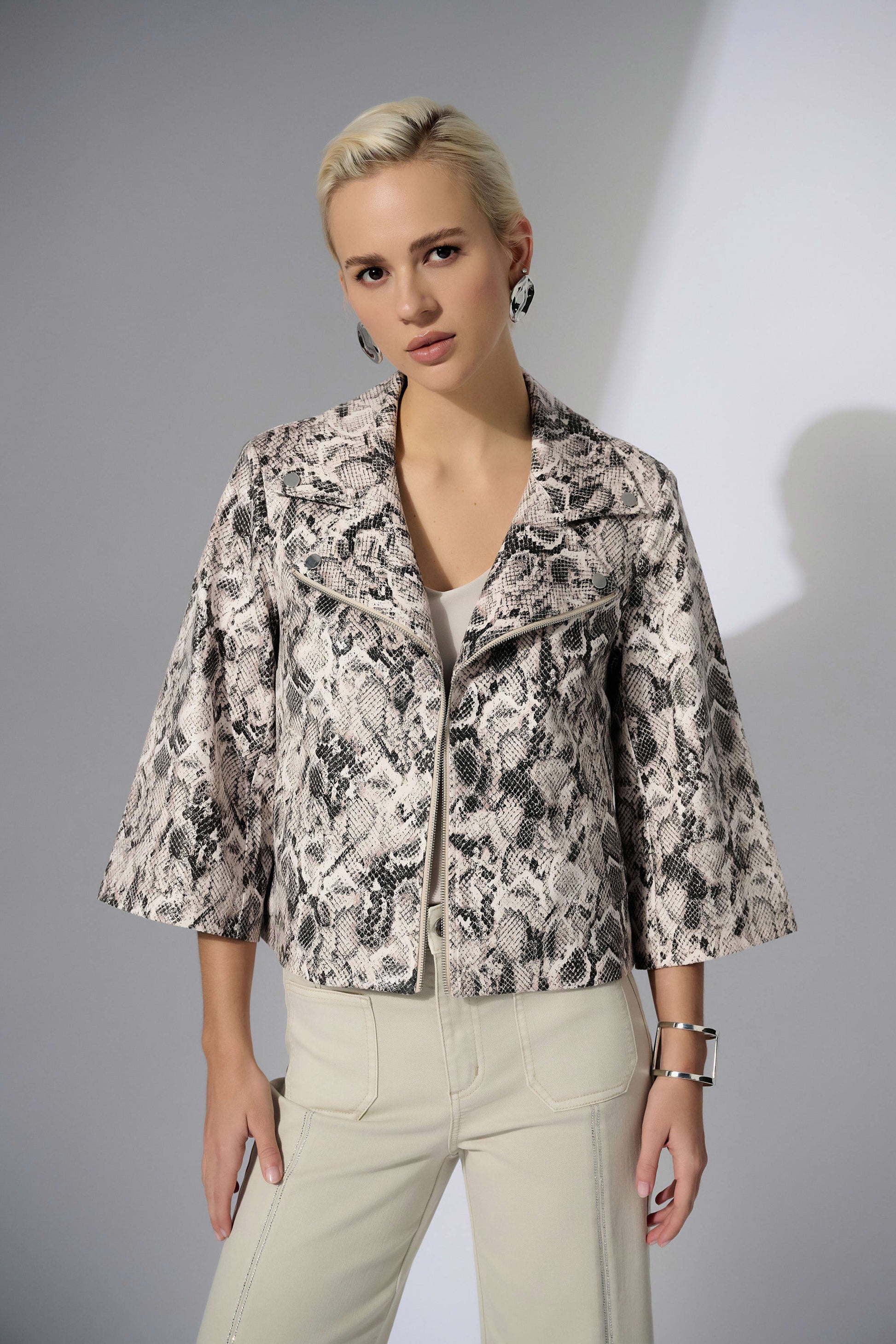 Joseph Ribkoff python print swing jacket 252939