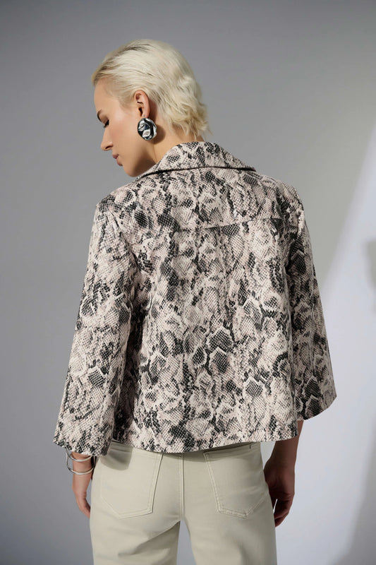 Joseph Ribkoff python print swing jacket
