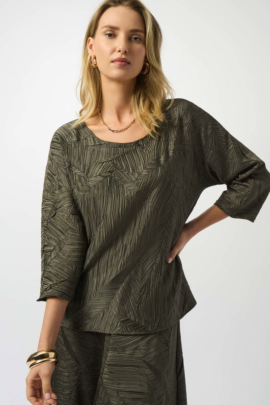 Joseph Ribkoff pleated top 253002