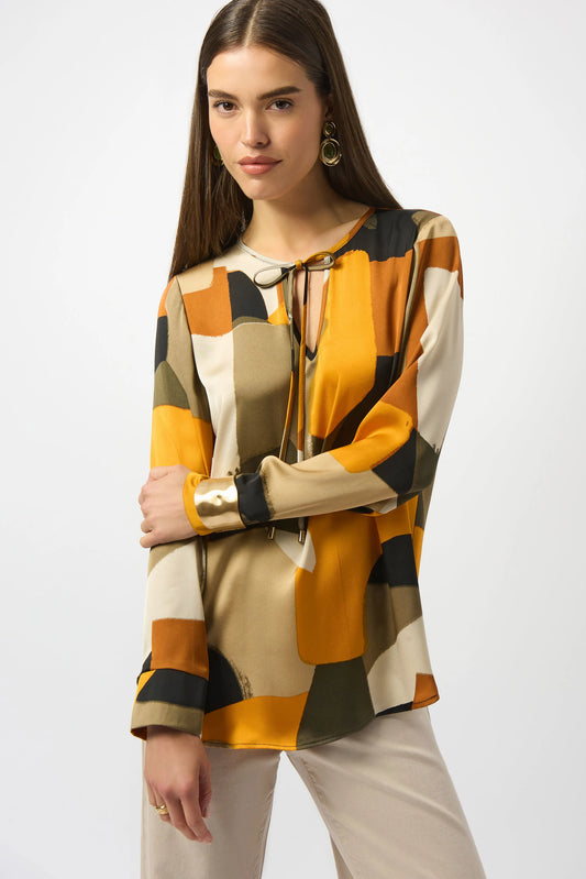 Joseph Ribkoff abstract print top 253011