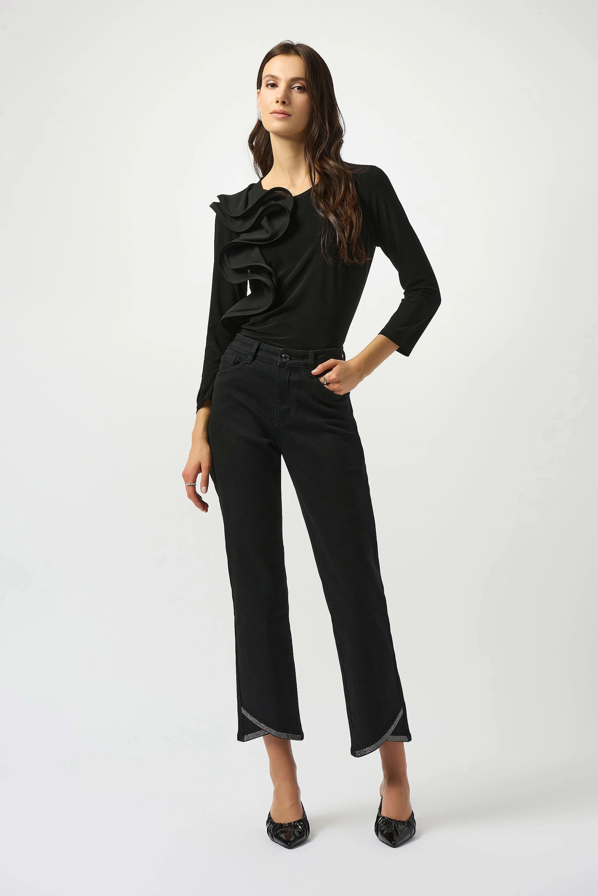Joseph Ribkoff ruffled top 253047