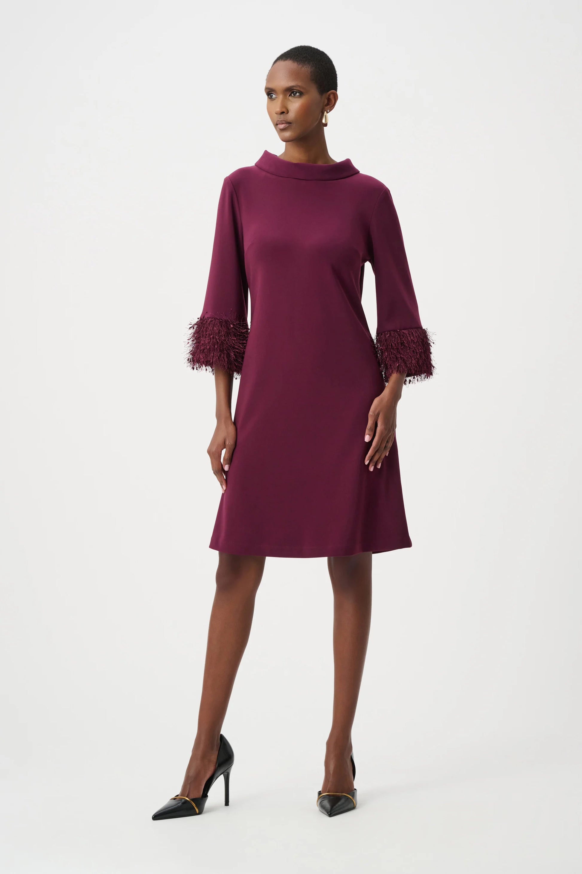 Joseph Ribkoff Berry Silky Knit A-Line Dress