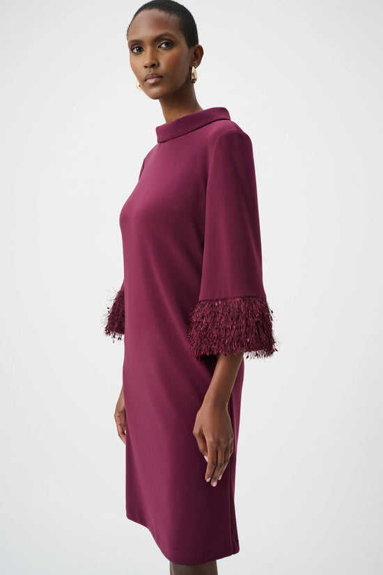 Joseph Ribkoff Berry Silky Knit A-Line Dress