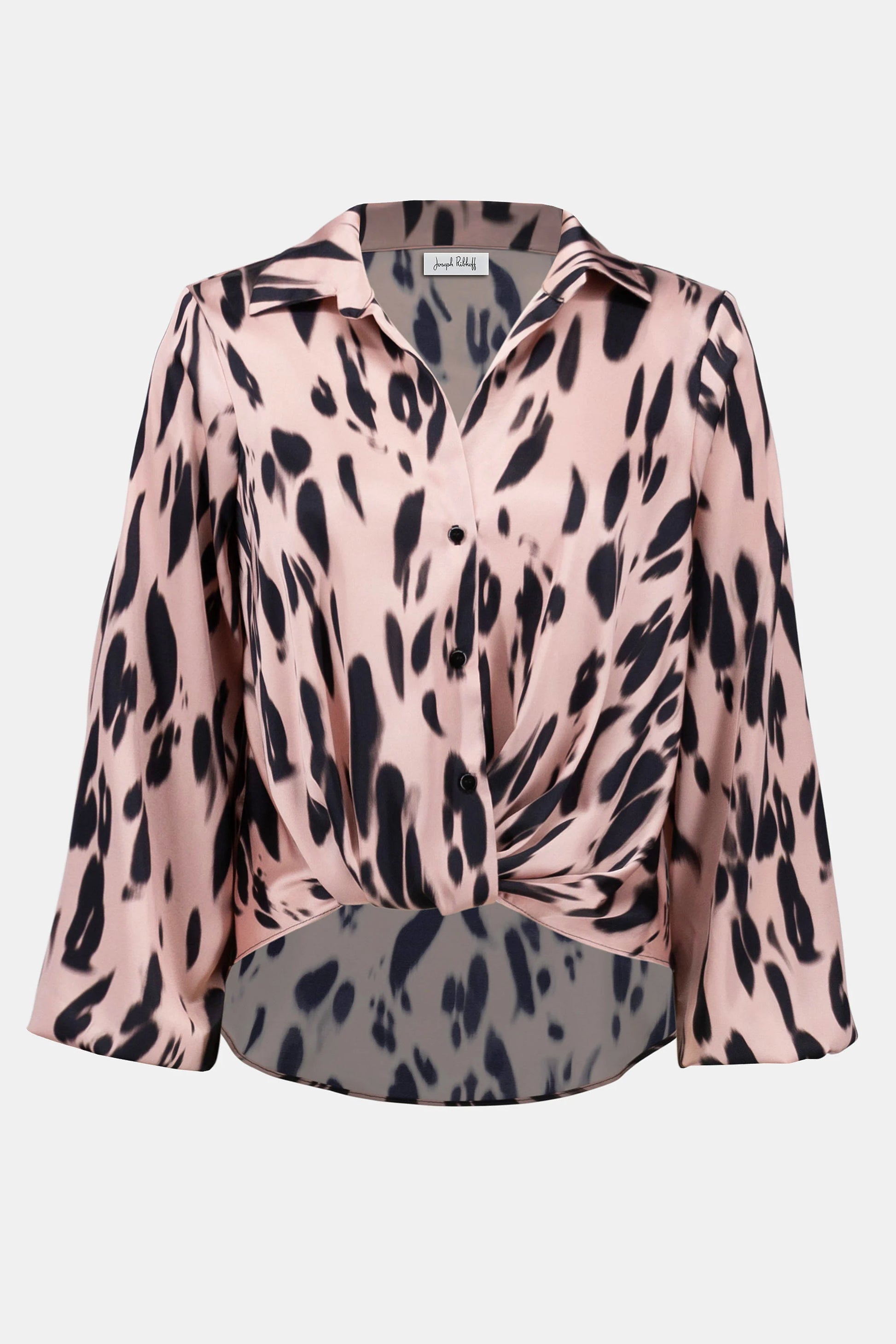Joseph Ribkoff animal print draped shirt 253059