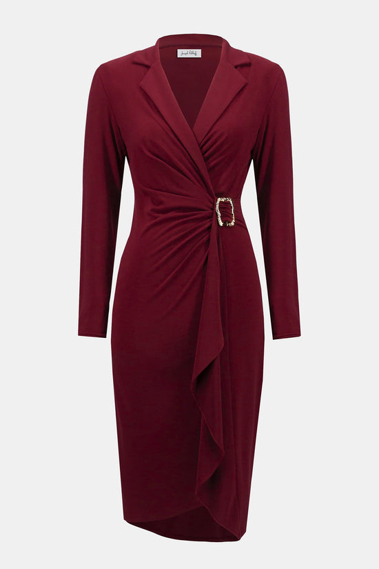 Joseph Ribkoff moss crepe wrap dress 253145