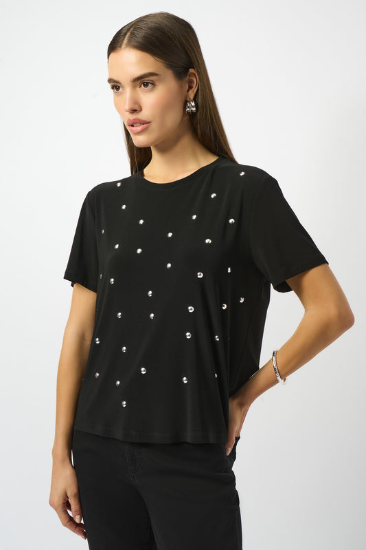 Joseph Ribkoff embellished boxy top 253203